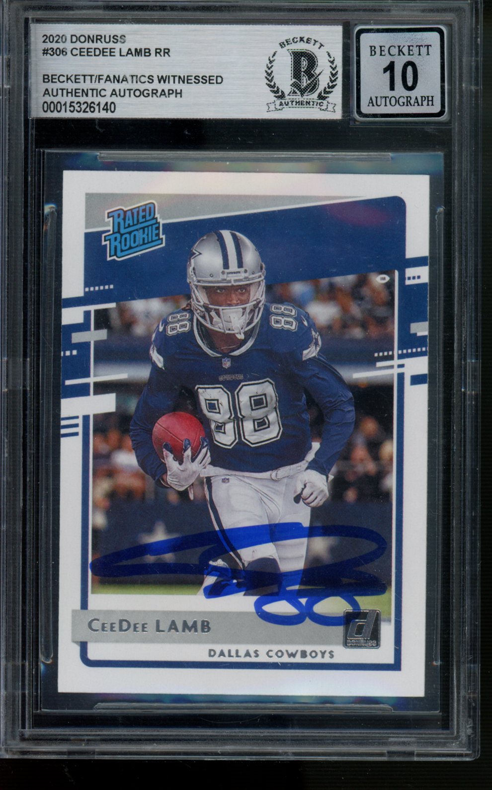 2020 Donruss #306 CeeDee Lamb RR RC BGS 0.0