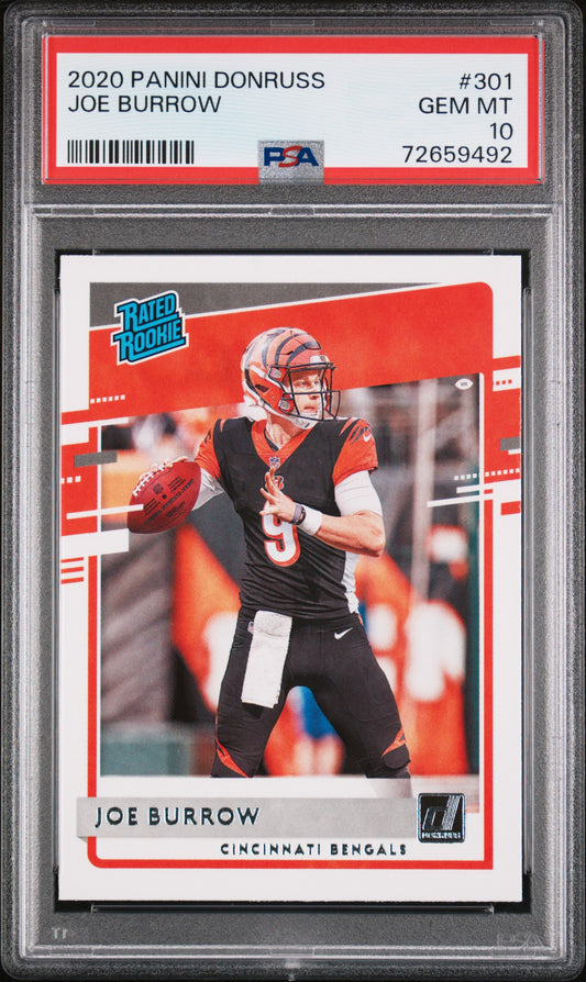 2020 Panini Donruss #301 Joe Burrow PSA 10