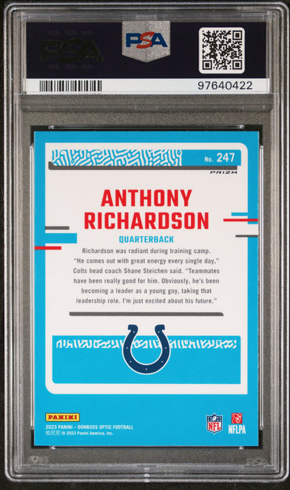 2023 Panini Donruss Optic #247 Anthony Richardson Holo PSA 10