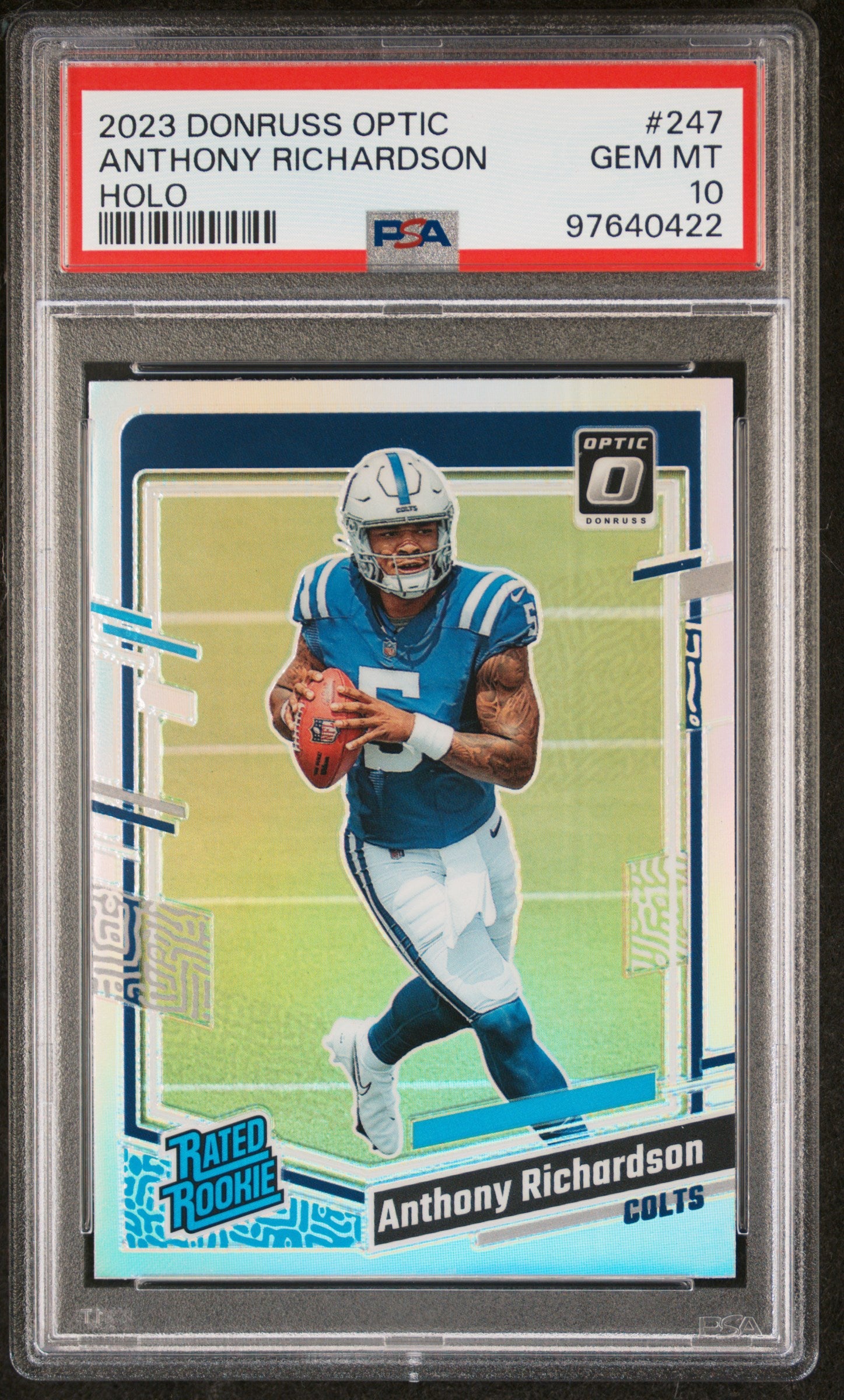 2023 Panini Donruss Optic #247 Anthony Richardson Holo PSA 10