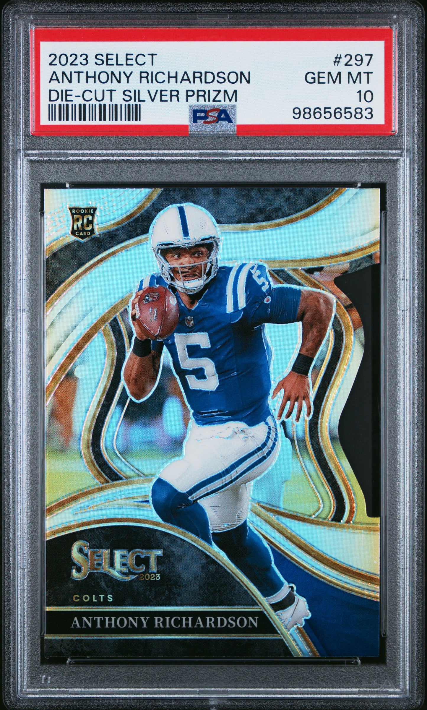 2023 Panini Select #297 Anthony Richardson Die-Cut Silver Prizm PSA 10