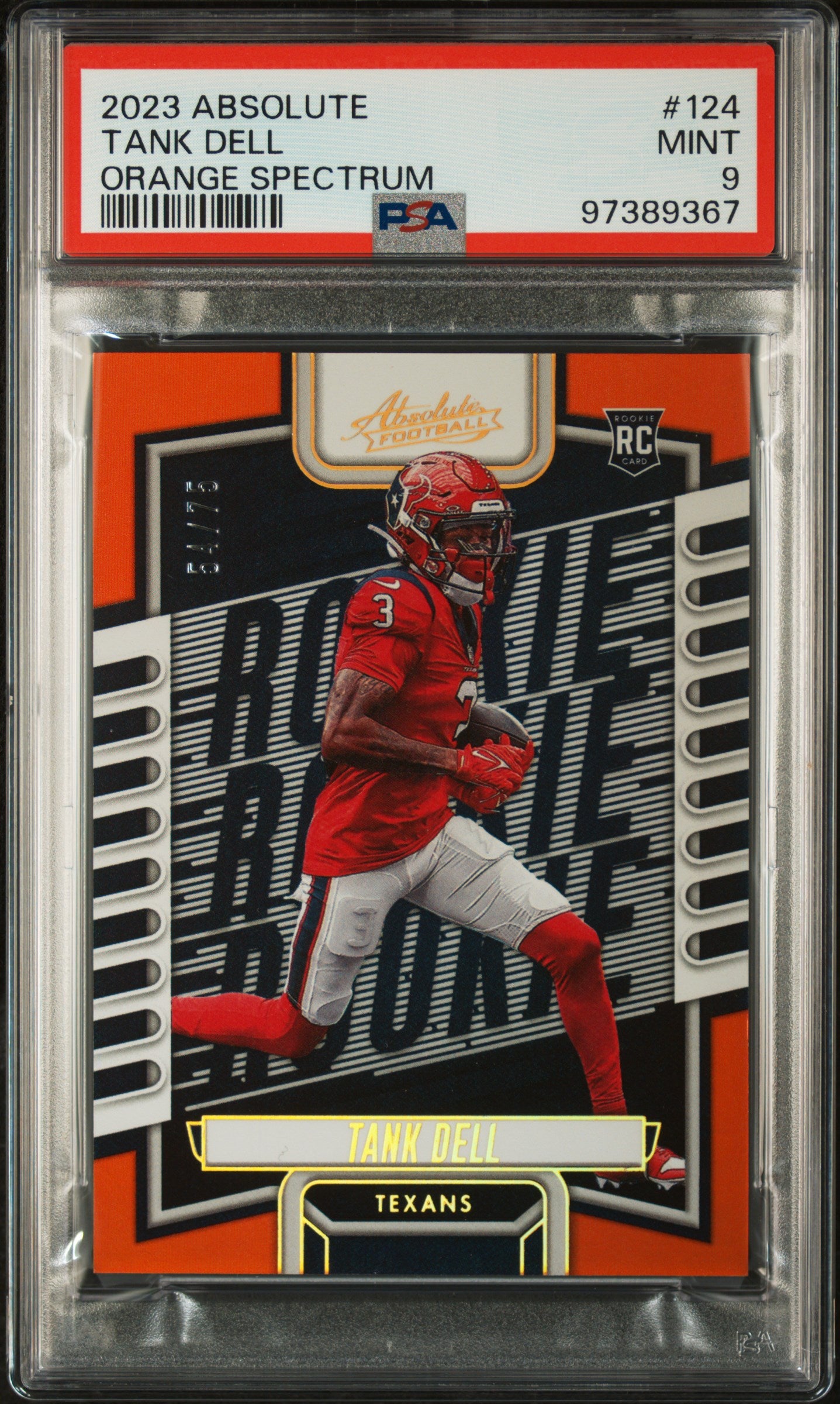 2023 Panini Absolute #124 Tank Dell Orange Spectrum PSA 9