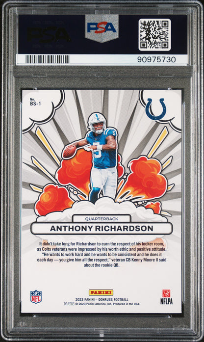 2023 Panini Donruss Bomb Squad #BS1 Anthony Richardson PSA 10