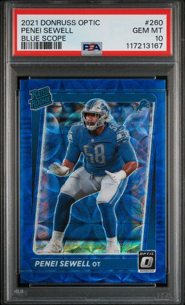 2021 PANINI DONRUSS OPTIC #260 PENEI SEWELL BLUE SCOPE
