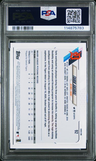 2021 TOPPS #92 TARIK SKUBAL SP