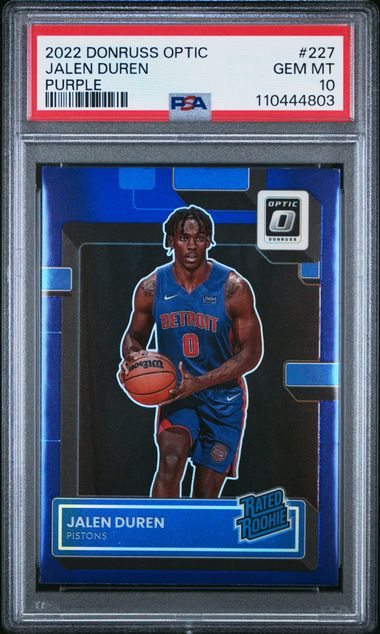2022 PANINI DONRUSS OPTIC #227 JALEN DUREN PURPLE