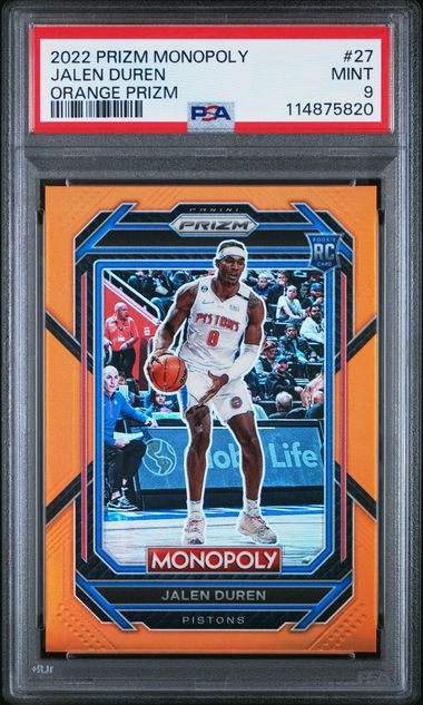 2022 PANINI PRIZM MONOPOLY #27 JALEN DUREN ORANGE PRIZM