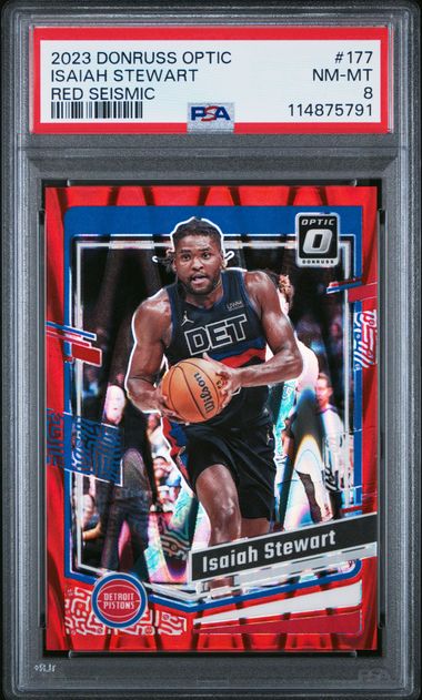 2023 PANINI DONRUSS OPTIC #177 ISAIAH STEWART RED SEISMIC