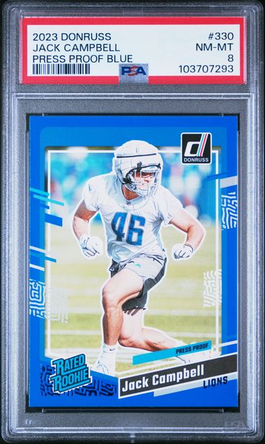2023 PANINI DONRUSS #330 JACK CAMPBELL PRESS PROOF BLUE
