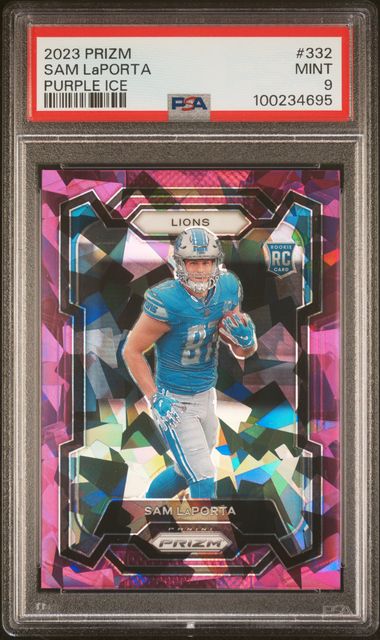 2023 PANINI PRIZM #332 SAM LaPORTA PURPLE ICE