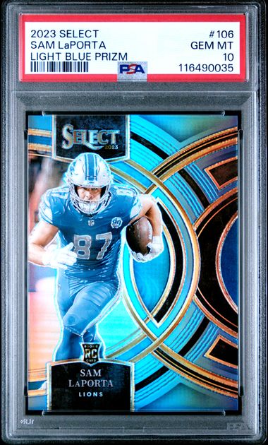 2023 PANINI SELECT #106 SAM LaPORTA LIGHT BLUE PRIZM