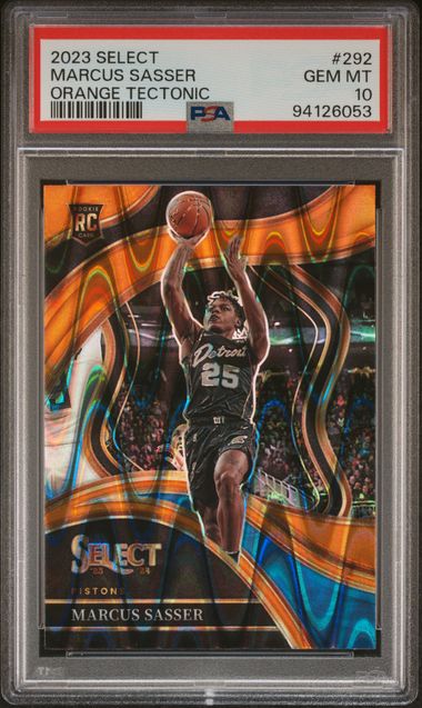2023 PANINI SELECT #292 MARCUS SASSER ORANGE TECTONIC