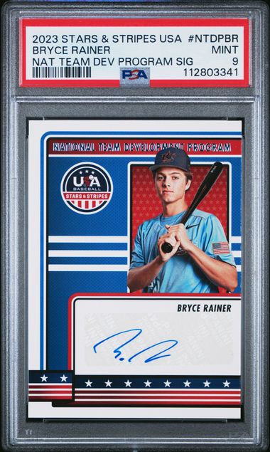 2023 PANINI STARS & STRIPES USA USA NATIONAL TEAM DEVELOPMENT PROGRAM SIGNATURES #NTDPBR BRYCE RAINER NAT TEAM DEV PROGRAM SIG