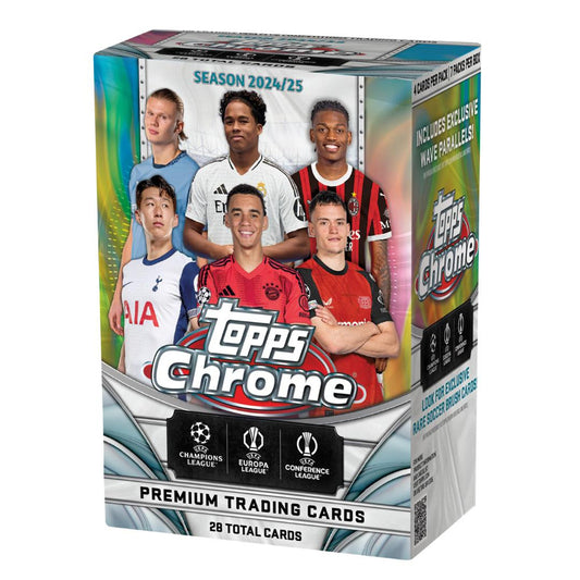 2024-25 Topps Chrome UEFA Soccer Blaster Box - Factory Sealed