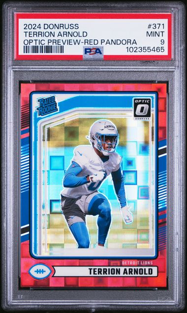 2024 PANINI DONRUSS #371 TERRION ARNOLD OPTIC PREVIEW-RED PANDORA