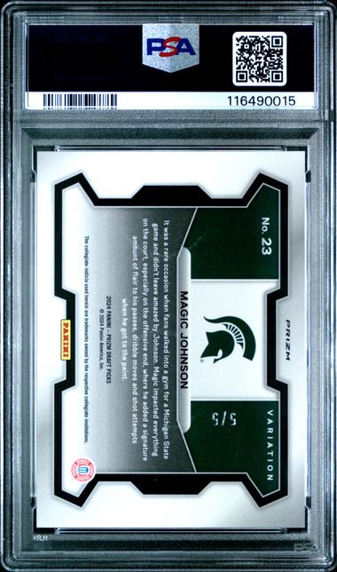 2024 PANINI PRIZM DRAFT PICKS #23 MAGIC JOHNSON VARIATION-BLACK GOLD PRIZM