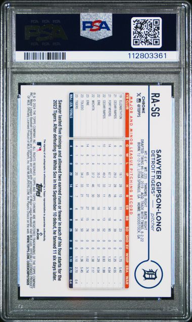 2024 TOPPS CHROME ROOKIE AUTOGRAPHS #RASG SAWYER GIPSON-LONG