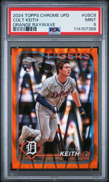 2024 TOPPS CHROME UPDATE #USC8 COLT KEITH ORANGE RAYWAVE