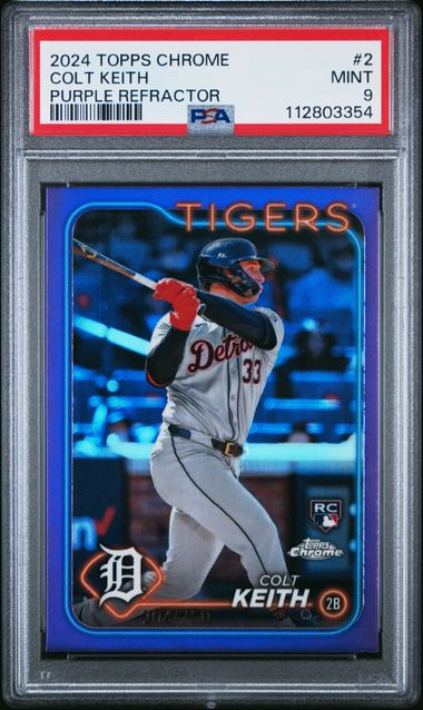 2024 TOPPS CHROME #2 COLT KEITH PURPLE REFRACTOR