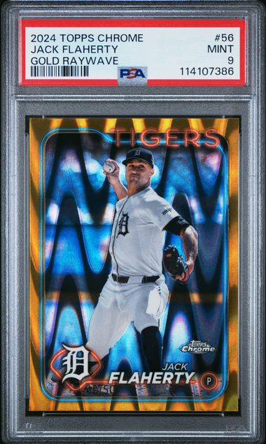 2024 TOPPS CHROME #56 JACK FLAHERTY GOLD RAYWAVE