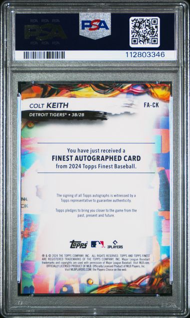 2024 TOPPS FINEST FINEST AUTOGRAPHS #FACK COLT KEITH AUTO-SKY BLUE REFRACTOR