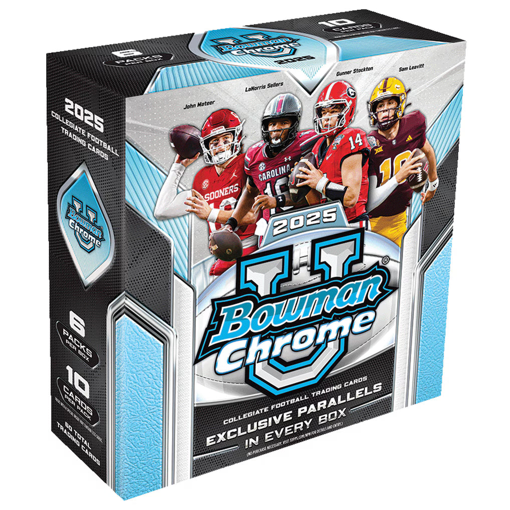 2025 Bowman University Chrome Football Factory Sealed Mega Box