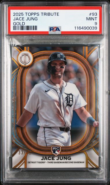 2025 TOPPS TRIBUTE #93 JACE JUNG GOLD