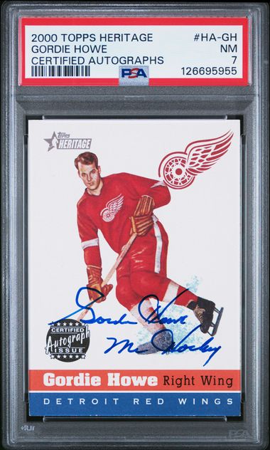 2000 TOPPS HERITAGE CERTIFIED AUTOGRAPH #HA-GH GORDIE HOWE CERTIFIED AUTOGRAPHS