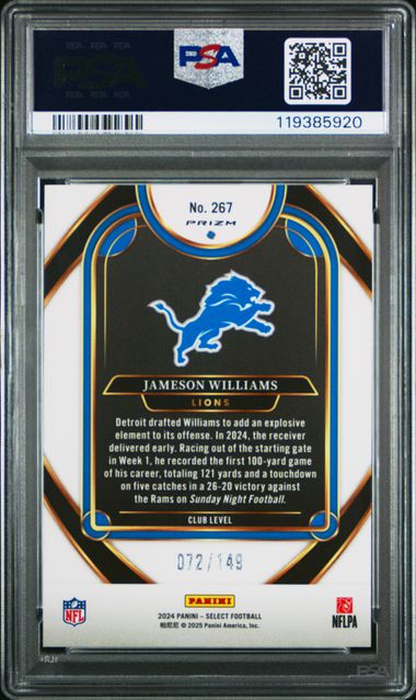 2024 PANINI SELECT #267 JAMESON WILLIAMS TRI-COLOR PRIZM