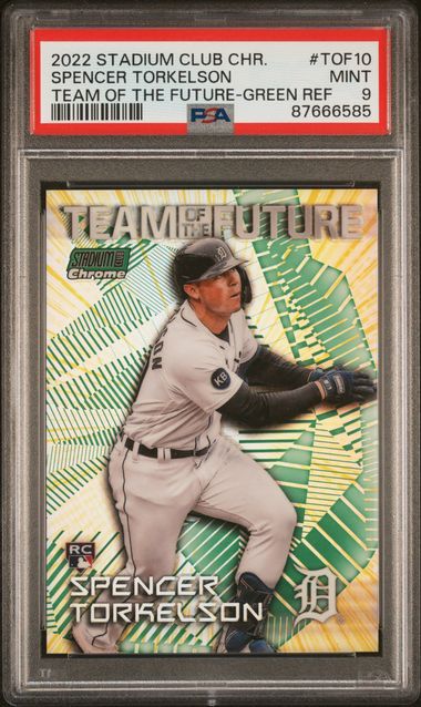 2022 TOPPS STADIUM CLUB CHROME TEAM OF THE FUTURE #TOF10 SPENCER TORKELSON TEAM OF THE FUTURE-GREEN REF