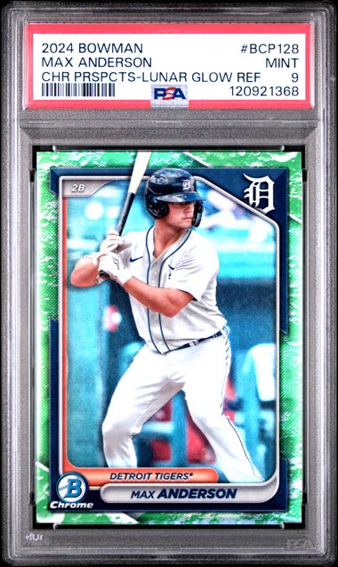 2024 BOWMAN CHROME PROSPECTS #BCP128 MAX ANDERSON CHR PRSPCTS-LUNAR GLOW REF