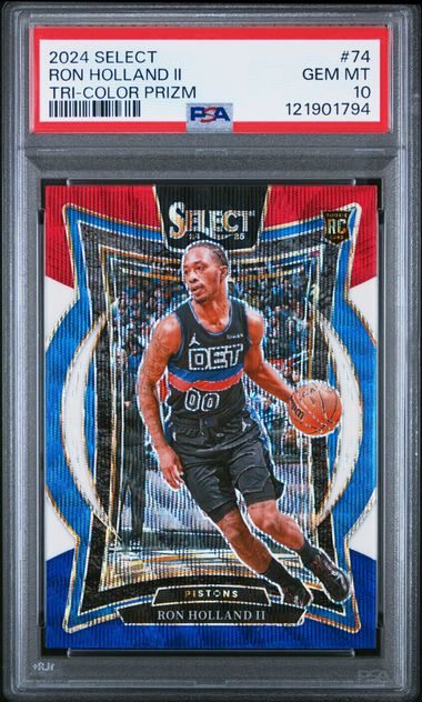 2024 PANINI SELECT #74 RON HOLLAND II TRI-COLOR PRIZM