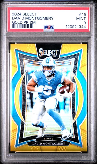 2024 PANINI SELECT #45 DAVID MONTGOMERY GOLD PRIZM