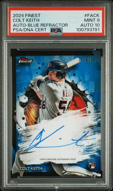 2024 TOPPS FINEST FINEST AUTOGRAPHS #FACK COLT KEITH AUTO-BLUE REFRACTOR