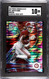 2023 Panini Chronicles D.P Jahmyr Gibbs Celestial Prizm SGC 10