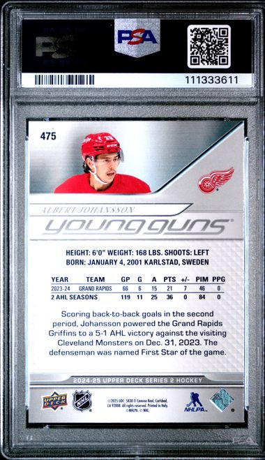 2024 UPPER DECK #475 ALBERT JOHANSSON