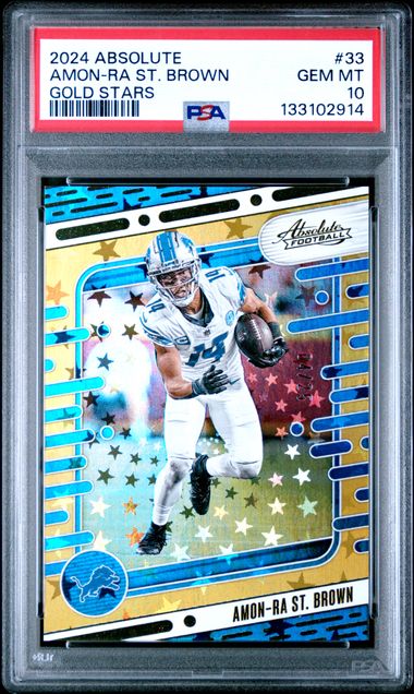 2024 PANINI ABSOLUTE #33 AMON-RA ST. BROWN GOLD STARS