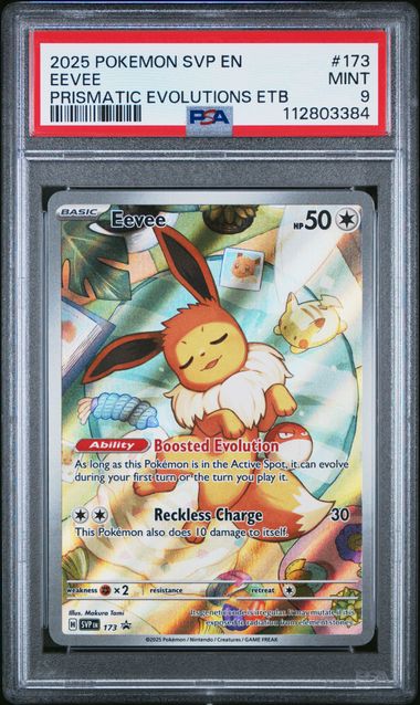 2025 POKEMON SVP EN-SV BLACK STAR PROMO #173 EEVEE PRISMATIC EVOLUTIONS ETB