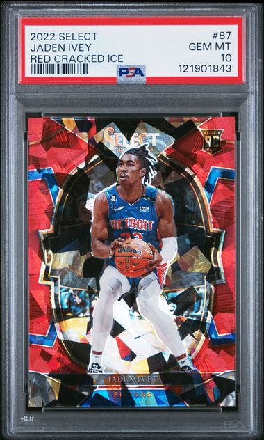 2022 PANINI SELECT #87 JADEN IVEY RED CRACKED ICE