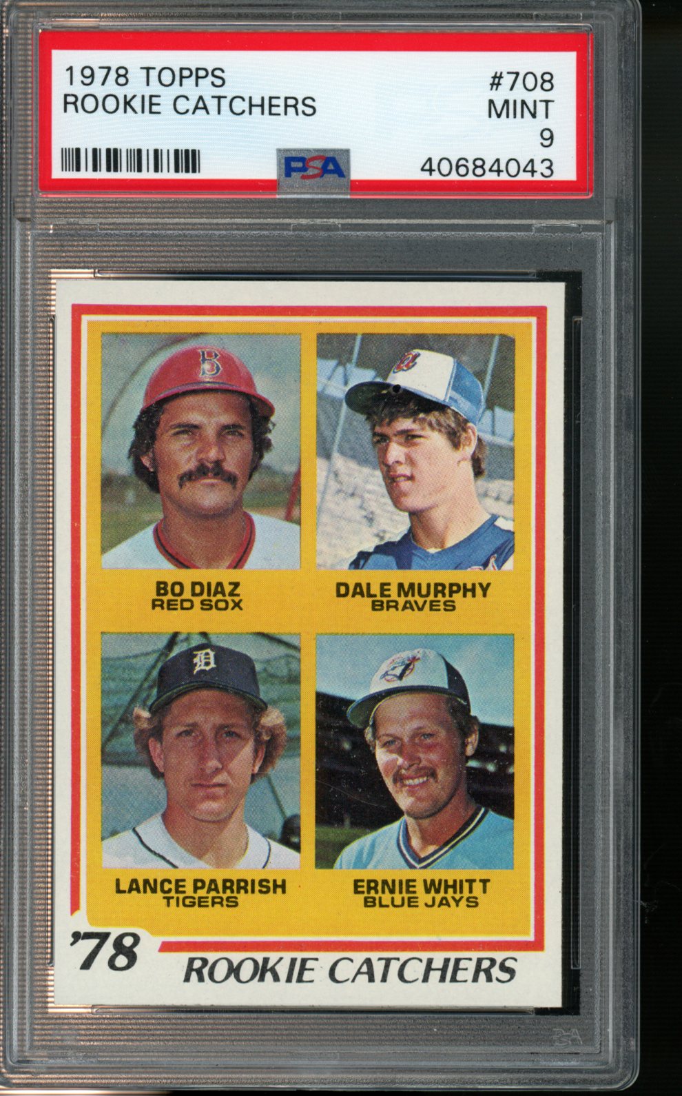 1978 Topps #708 Rookie Catchers PSA 9