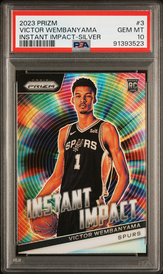 2023 Panini Prizm Instant Impact #3 Victor Wembanyama - Silver PSA 10