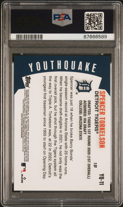 2023 Topps Chrome Youthquake #YQ11 Spencer Torkelson Youthquake-Green PSA 10