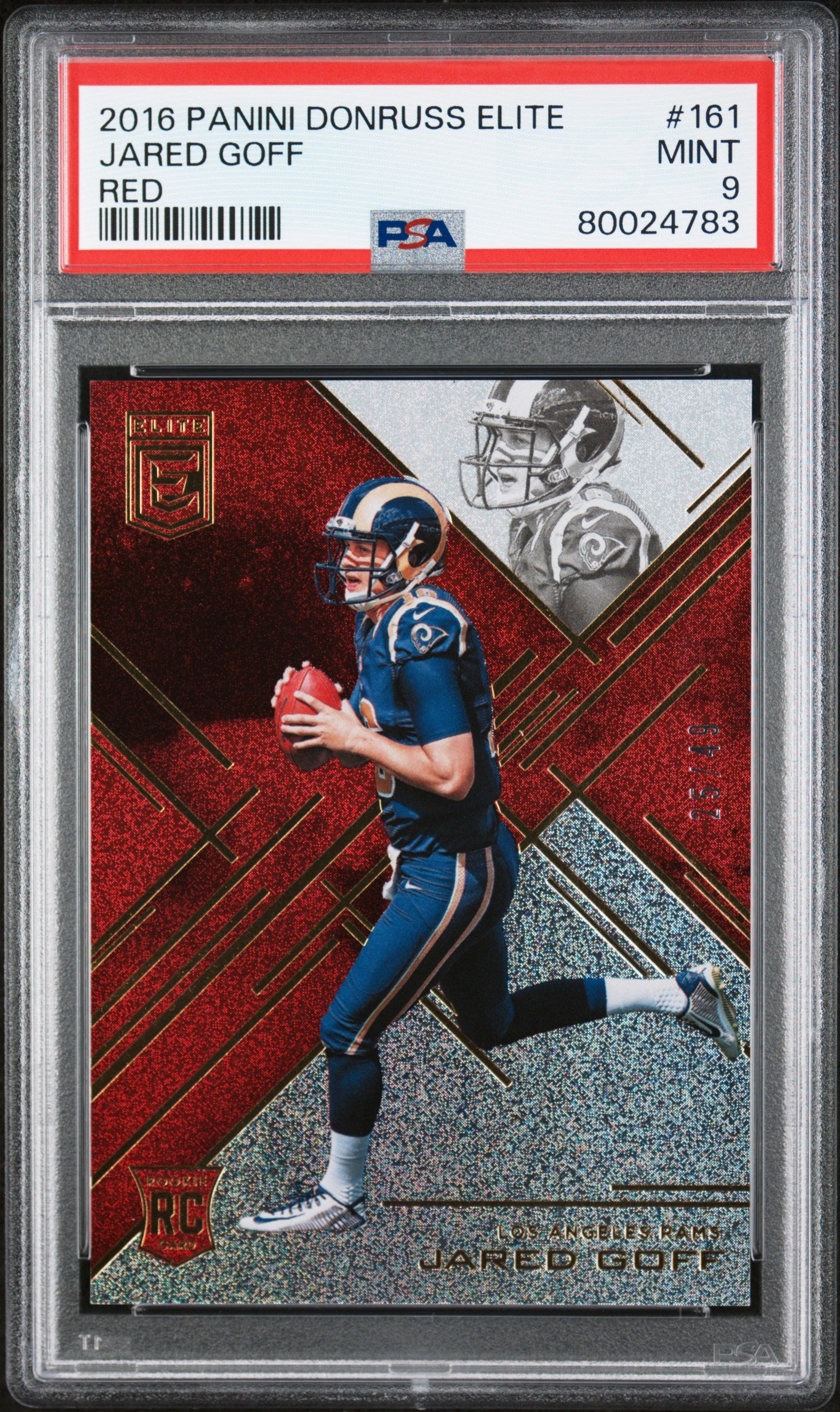 2016 Panini Donruss Elite #161 Jared Goff Red PSA 9