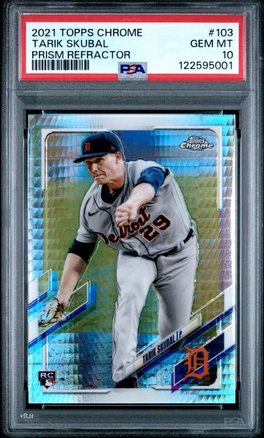 2021 TOPPS CHROME #103 TARIK SKUBAL PRISM REFRACTOR