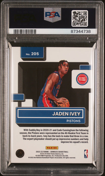 2022 Panini Donruss #205 Jaden Ivey Blue Choice PSA 8