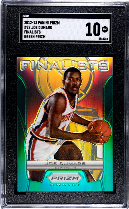 2012-13 Panini Prizm #27 Joe Dumars Finalists Green Prizm SGC 10