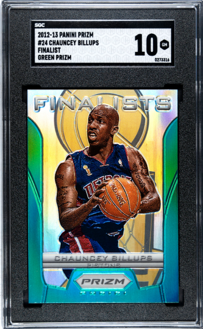 2012-13 Panini Prizm #24 Chauncey Billups Finalist Green Prizm SGC 10