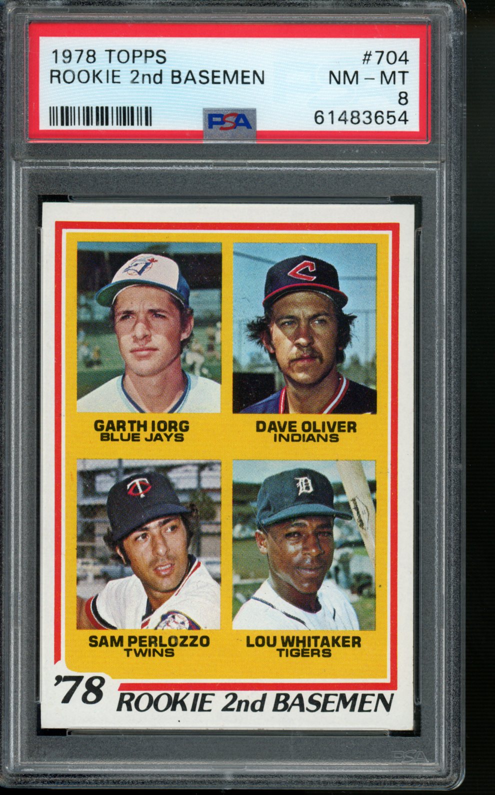 1978 Topps #704 Rookie 2nd Basemen PSA 8