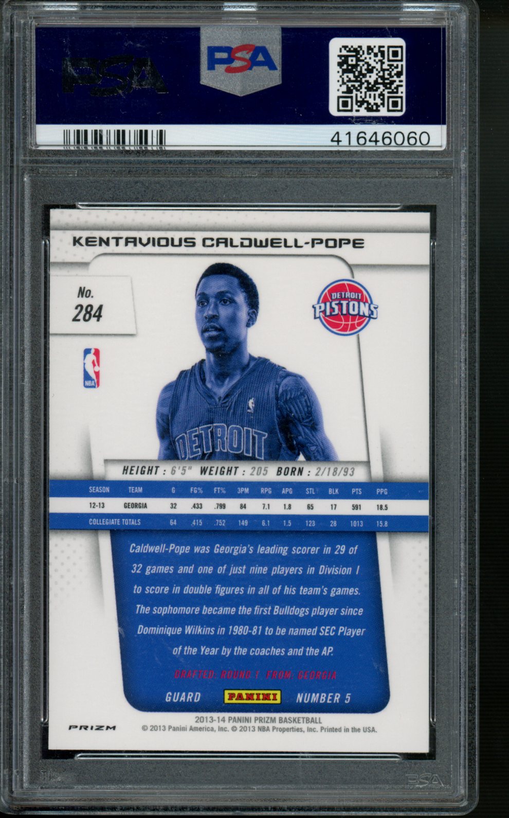 2013 Panini Prizm #284 Kentavious Caldwell-Pope Prizm PSA 10