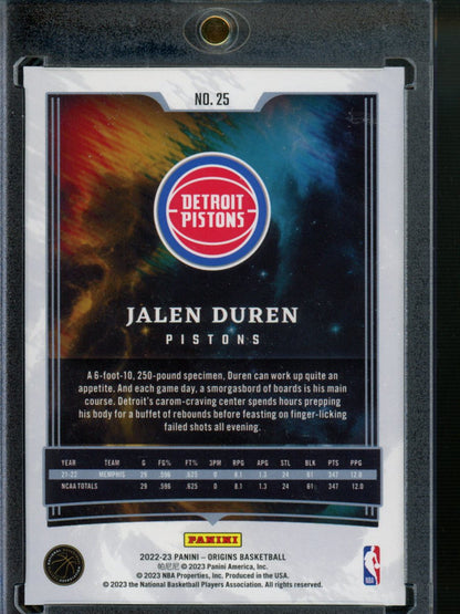 2022-23 Panini Origins #25 Jalen Duren /5